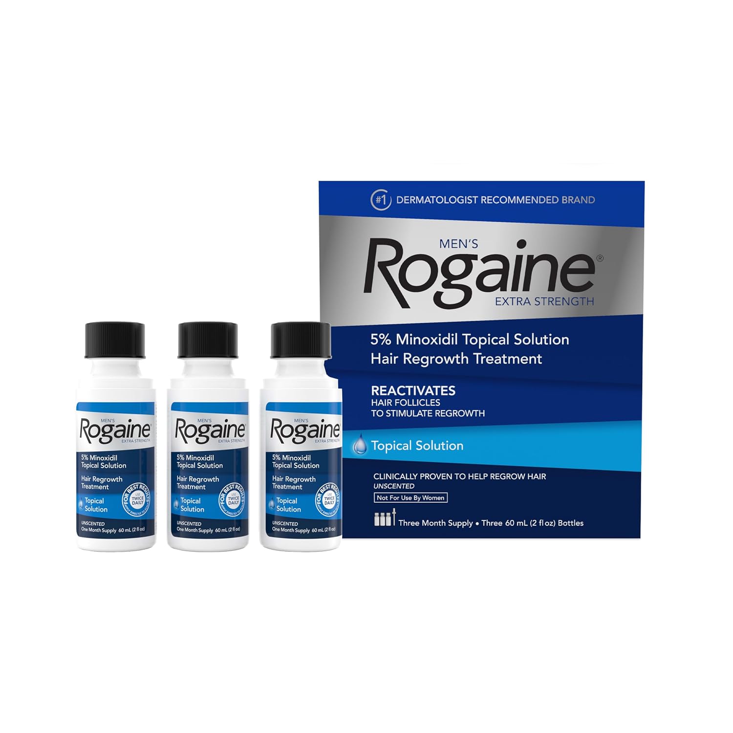 Rogaine Solution 5% Minoxidil voor Mannen