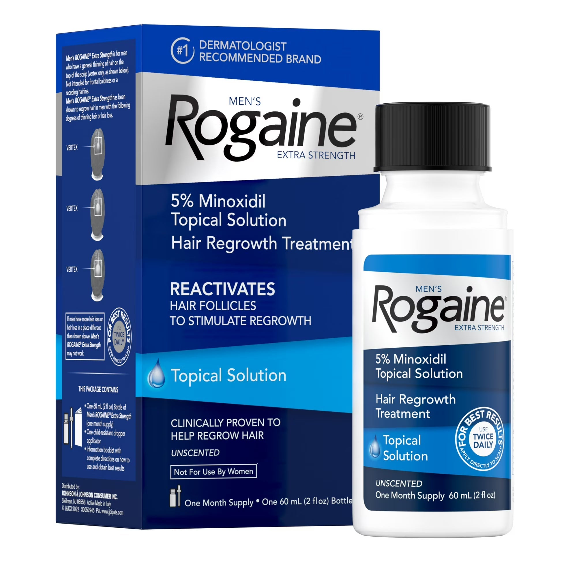 Rogaine Solution 5% Minoxidil voor Mannen